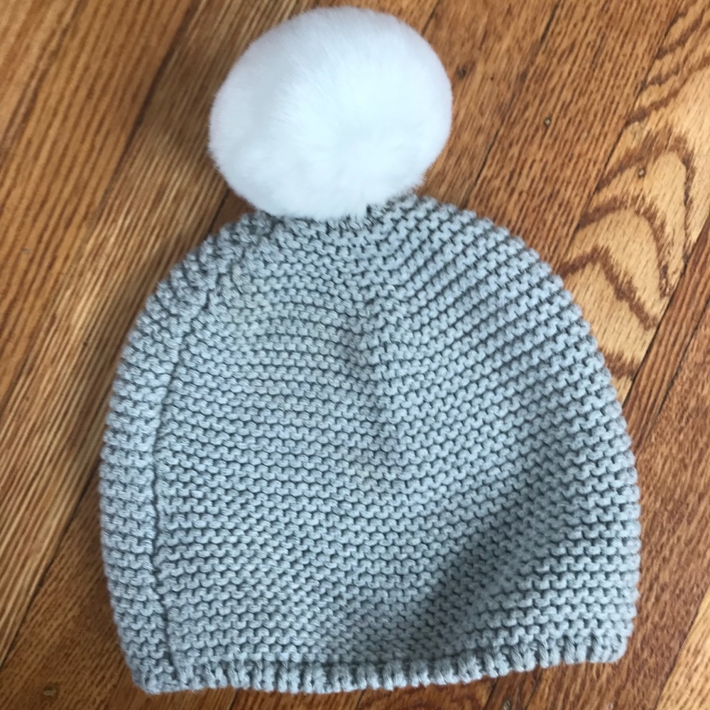 Baby Gap Pom Pom Hat - gray